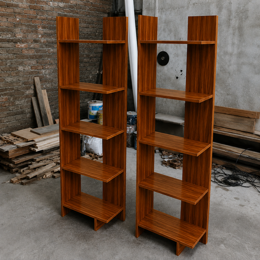 Corner Bookshelf Chocolate