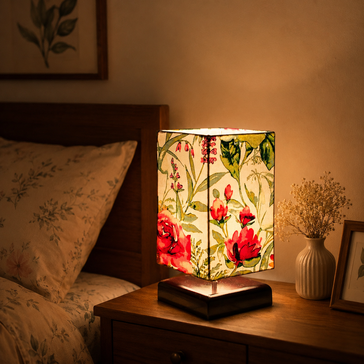 Wooden Bedside Table Lamp EWT104