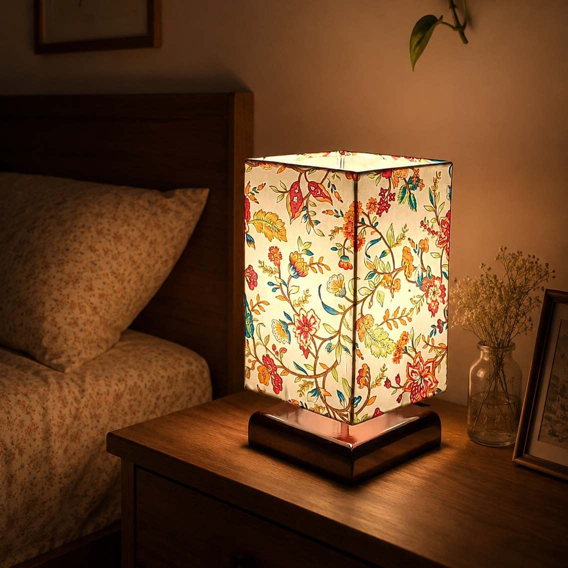 Wooden Bedside Table Lamp EWT109