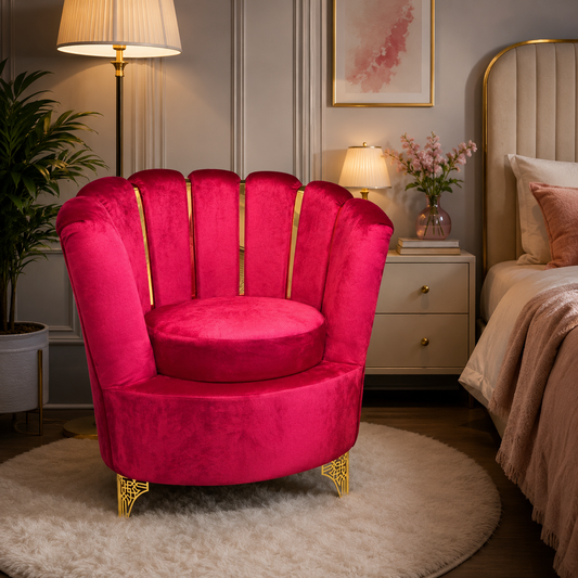 Butterfly Sofa Red Color Velvet 28/30 inch