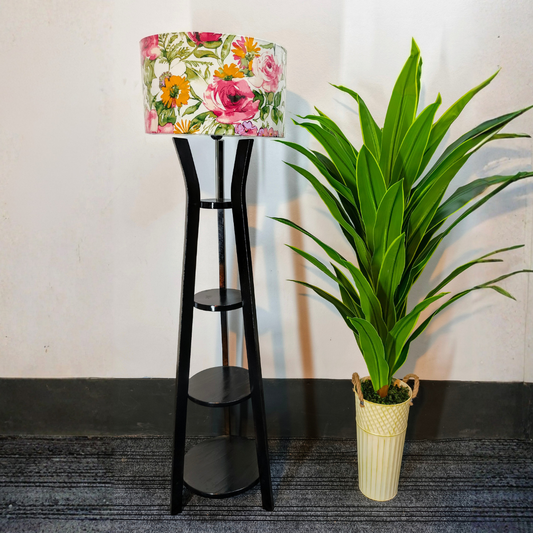 Corner Floor Lamp L Shape Black Color