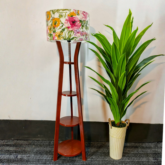 Corner Floor Lamp L Shape Chocolate Color