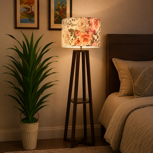 Floor Lamp X Shape Chocolate Color