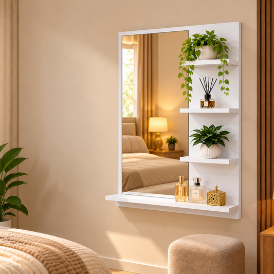 Mirror Shelf White