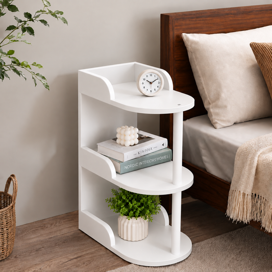 Bedside Table White