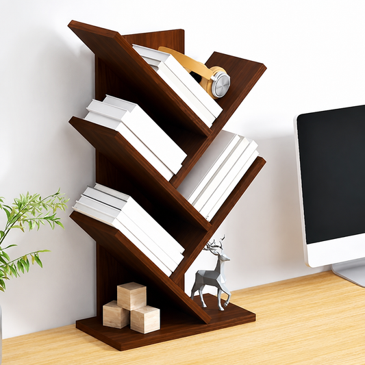 Table Top Tree Bookshelf Chocolate