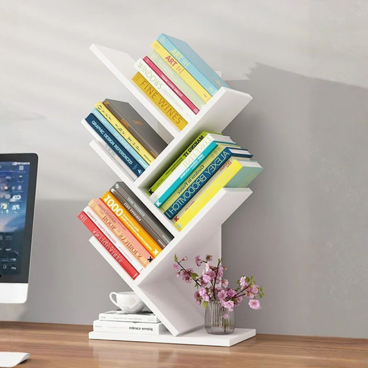 Table Top Tree Bookshelf White