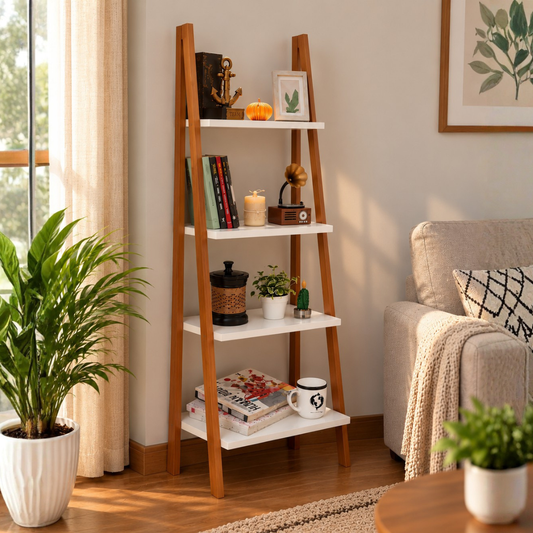Wooden Leg Corner Shelf