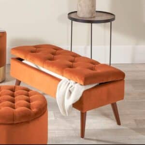 Velvet Storage Box Sofa